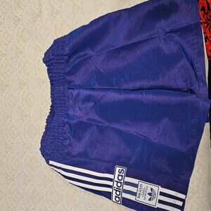 NWT Womens' Adidas Always Original Nylon Shorts, Medium, Purple